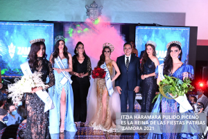 ITZIA HARAMARA PULIDO PICENO ES LA REINA DE LAS FIESTAS PATRIAS ZAMORA 2021