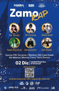 Ofrecerán evento artístico denominado “ZamoRAP”