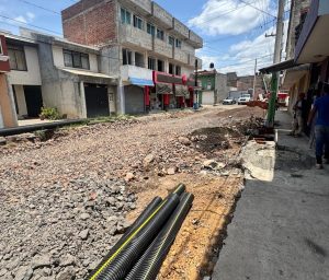 Registra un avance del 30 por ciento obra de mejoramiento en calle Elías Miranda, colonia Ejidal Sur