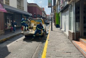 Continúan trabajos de ordenamiento vial en el centro de Zamora