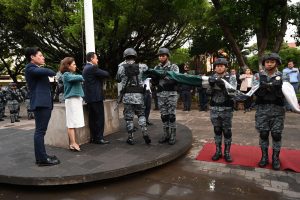 Carlos Soto acompañó a la Guardia Nacional en izamiento del Lábaro Patrio