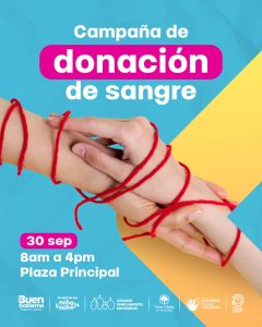 Campaña de donación de sangre en favor de niños con cáncer